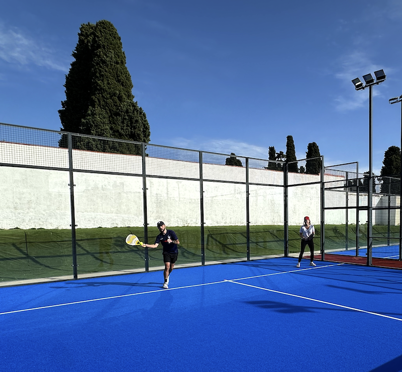 Playing padel