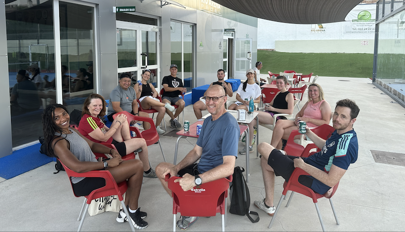 Post-padel drinks